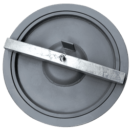 24" T-Handle Flush Manhole with Deck Ring (Model #TH430-24A) - Painted Steel