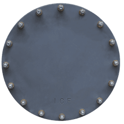 18" Multi-Bolt Raised Manhole (Model #MB154-18R-A) - Painted Steel