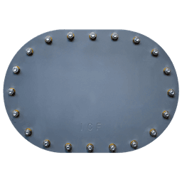 15" x 23" Multi-Bolt Raised Manhole (Model #MB501-1523A) - Painted Steel