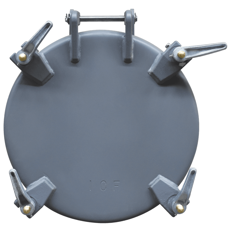 19" 4-Dog Raised Bolt Hatch (Model #DB343-19R-A) - Painted Steel