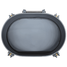 15" x 23" 4-Dog Raised Bolt Hatch (Model #DB174-1523A) - Painted Steel