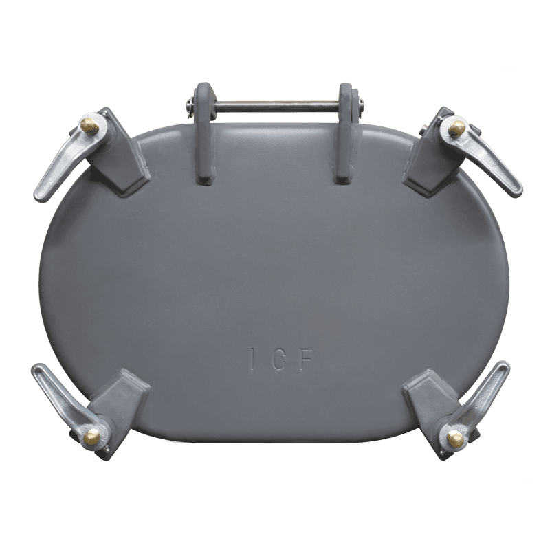 15" x 23" 4-Dog Raised Bolt Hatch (Model #DB174-1523A) - Painted Steel