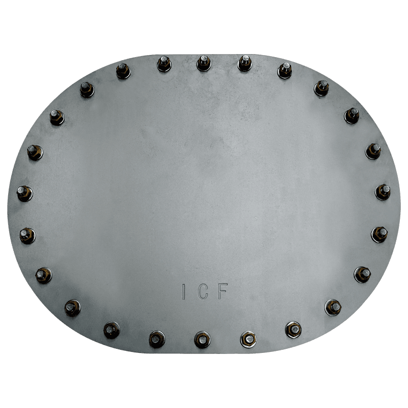 18" x 24" Multi-Bolt Raised Manhole (Model #SS502-1824A) - Stainless Steel