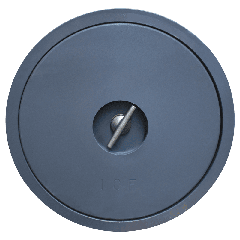 18" T-Handle Flush Manhole with Deck Ring (Model #TH430-18A) - Painted Steel