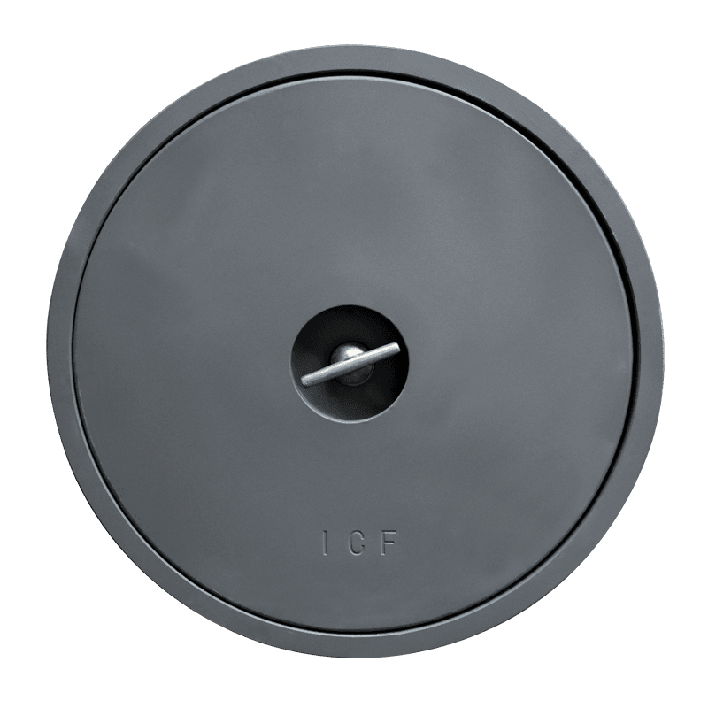 24" T-Handle Flush Manhole with Deck Ring (Model #TH430-24A) - Painted Steel